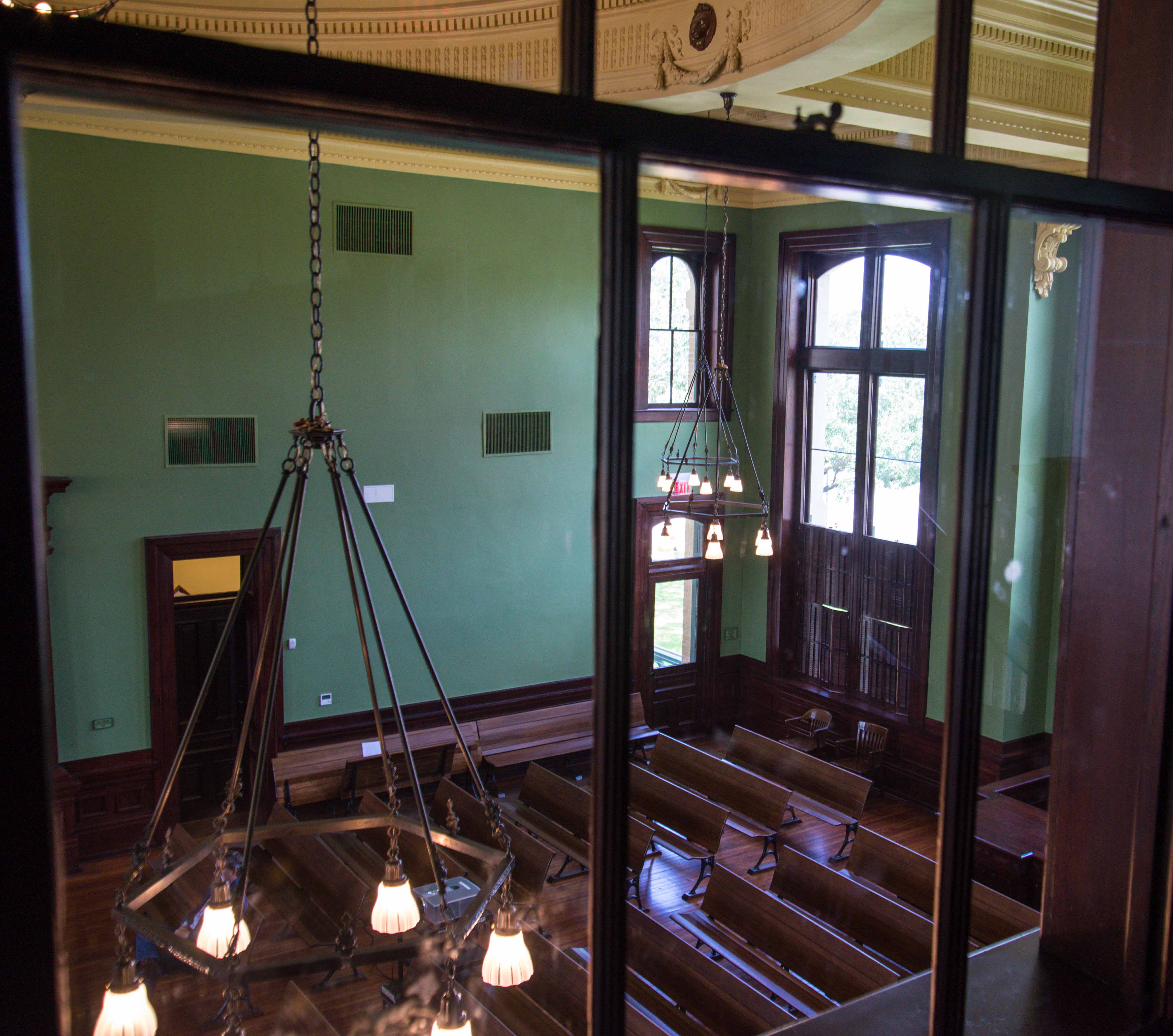 Upstairs view of District Courtroom
